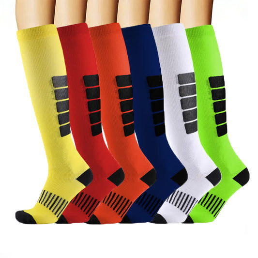 Plusock Bold Block Sport Compression Socks(6 Pairs) - Multicolor - L/XL - image 0