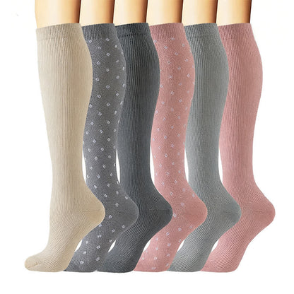 Plusock Minimal Solid Style Compression Socks(6 Pairs) - Multicolor - L/XL - image 0