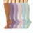 Plusock Clean Soft Solid Color Compression Socks(6 Pairs) - Multicolor - L/XL - image 0
