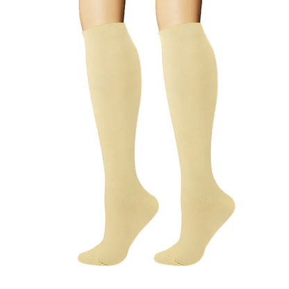 Plusock Pastel Solid Minimal Style Compression Socks(6 Pairs) - image 1