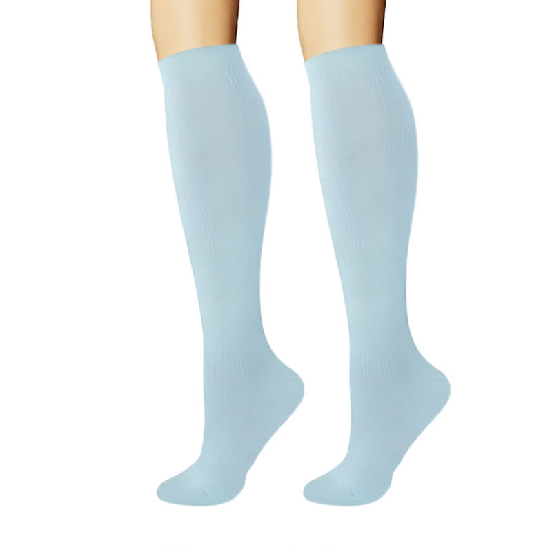 Plusock Pastel Solid Minimal Style Compression Socks(6 Pairs) - image 3