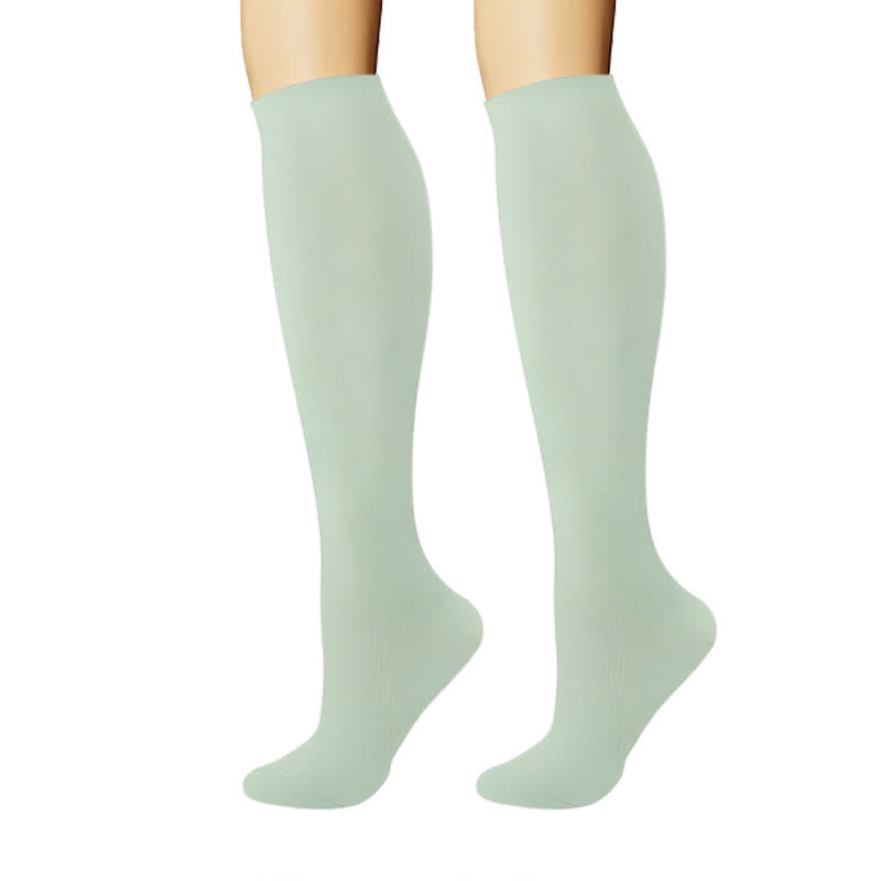 Plusock Pastel Solid Minimal Style Compression Socks(6 Pairs) - image 2