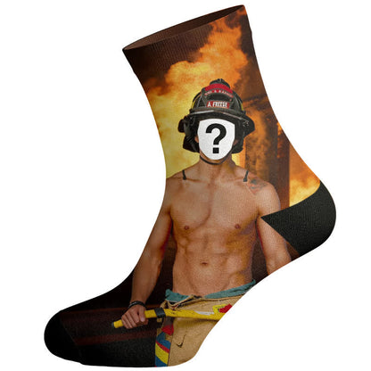 Plusock Firefighter Custom Face Socks - Brown - EU37-44(US4-10) - image 2
