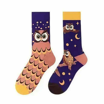 Plusock Playful Owl Quarter Socks - image 1