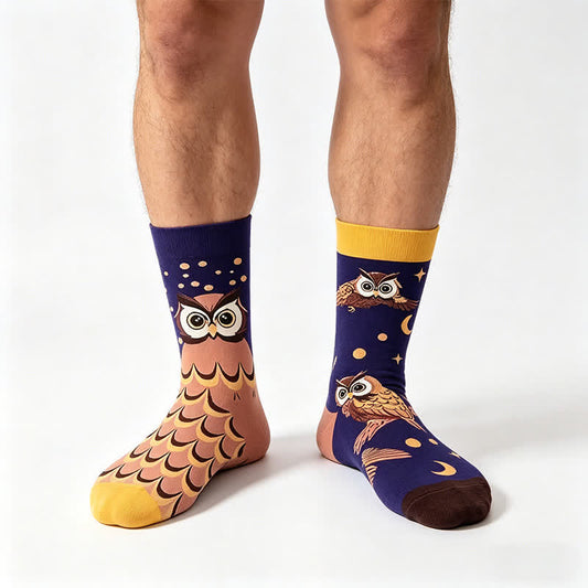 Plusock Playful Owl Quarter Socks - Purple - EU36-43(US3-9) - image 0