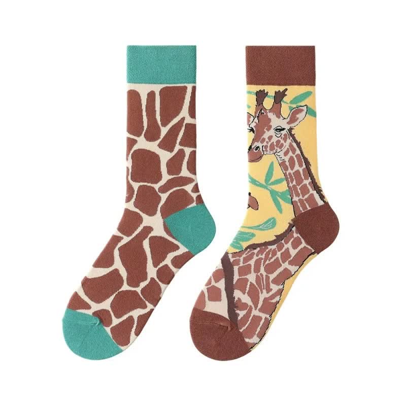 Plusock Playful Giraffe Quarter Socks - image 1