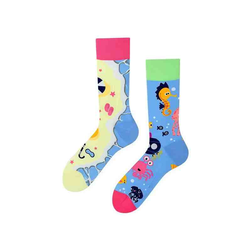 Plusock Playful Ocean Cartoon Quarter Socks - image 1