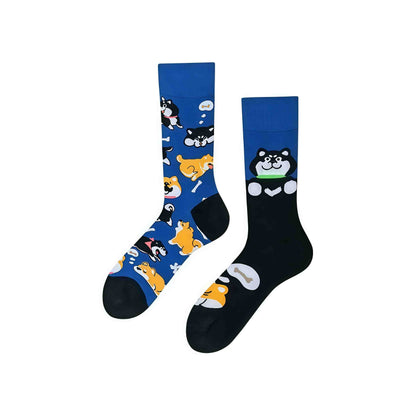 Plusock Cute Dog Bone Pattern Quarter Socks - image 1