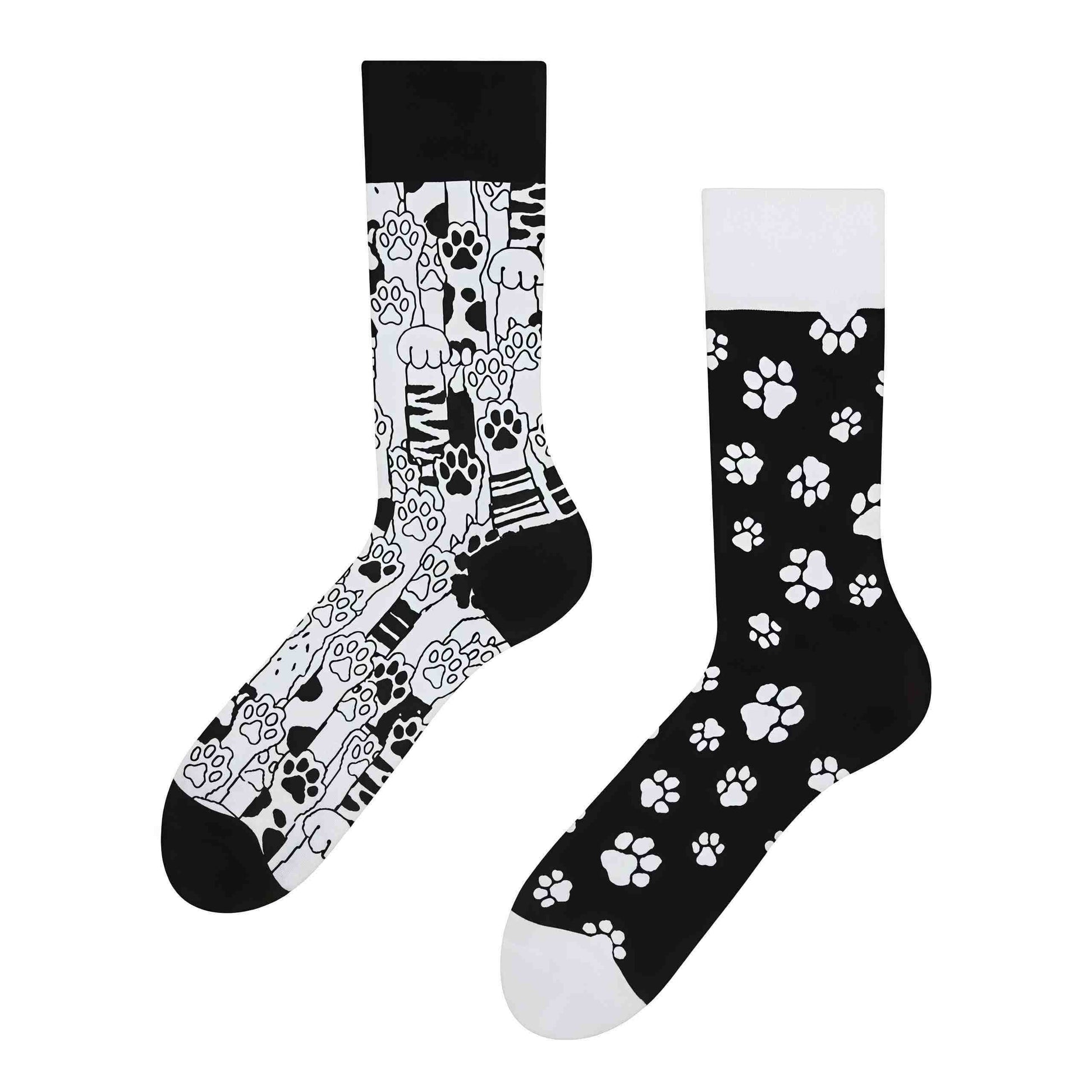 Plusock Cat Paw Print Quarter Socks - image 1