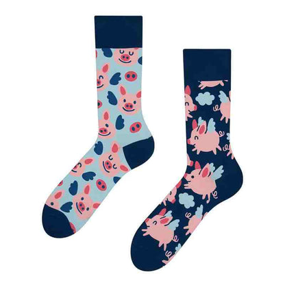 Plusock Cartoon Cute Pig Quarte Socks - image 1