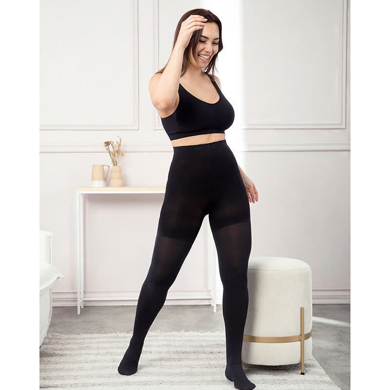 Plusock 40D Women Tear-proof Plus Size Shaping Tights(3 Pairs) - image 7