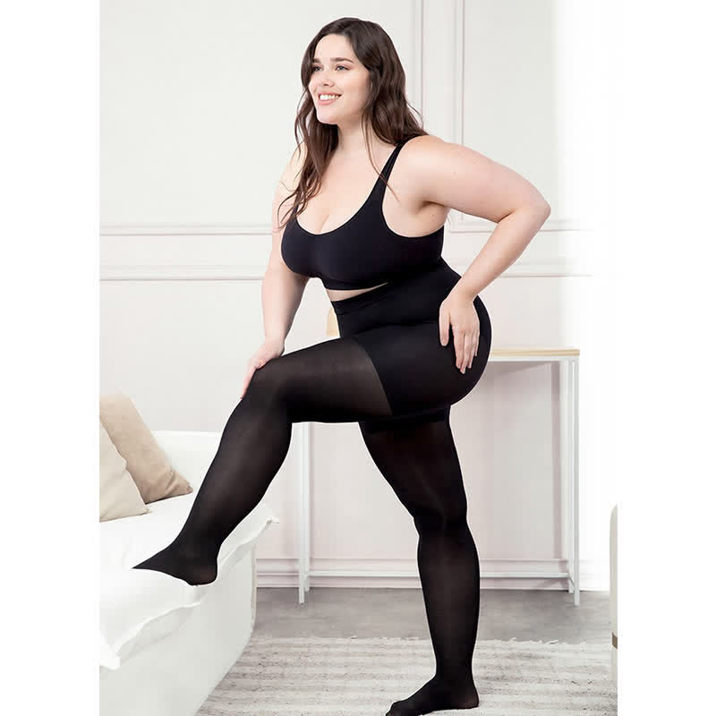 Plusock 40D Women Tear-proof Plus Size Shaping Tights(3 Pairs) - image 4