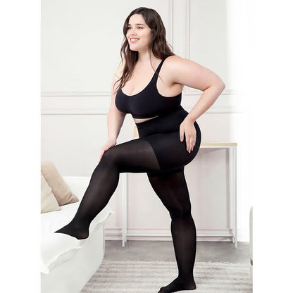 Plusock 40D Women Tear-proof Plus Size Shaping Tights(3 Pairs) - image 4
