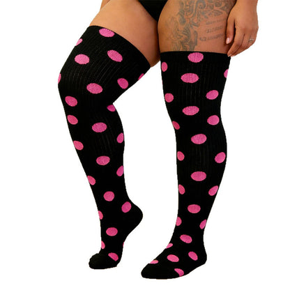 Plusock Polka Dots Heart Striped Thigh High Socks - image 9