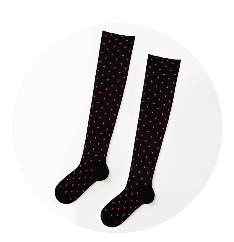 Plusock Polka Dots Heart Striped Thigh High Socks - image 14