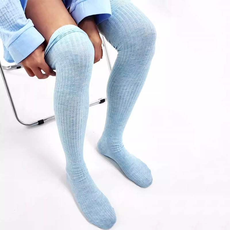 Plusock Candy Color Thigh High Socks - image 1