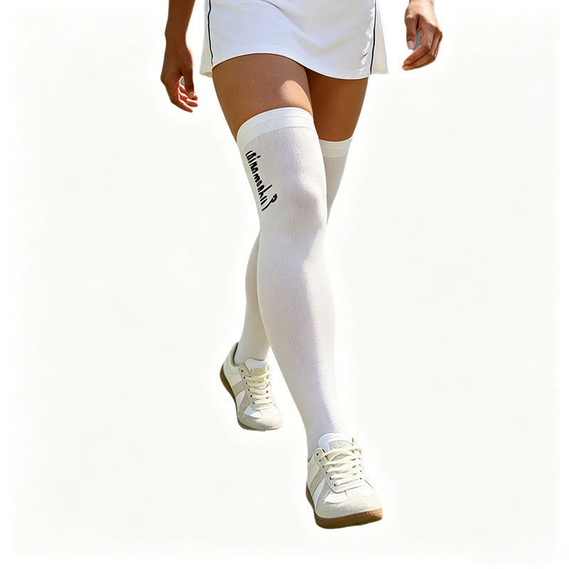 Plusock Sun Protection Thigh High Socks - White - EU36-42(US3-8.5) - image 4
