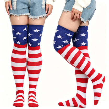 Plusock Star Stripe Thigh High Socks(3 Pairs) - image 0
