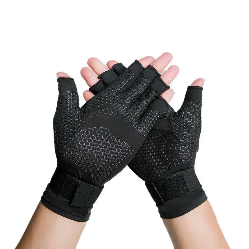 Plusock Strappy Style Compression Gloves - Black - L - image 0