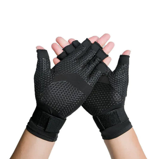Plusock Strappy Style Compression Gloves - Black - L - image 0