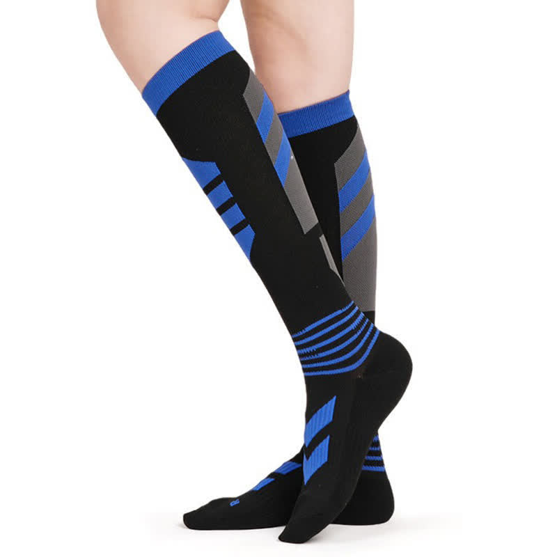 Plusock Colorful Breathable Compression Socks - Black - S/M - image 1