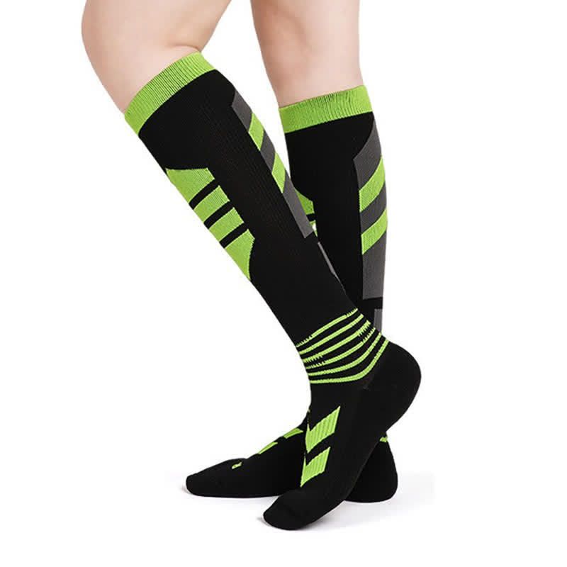 Plusock Colorful Breathable Compression Socks - Green - S/M - image 3
