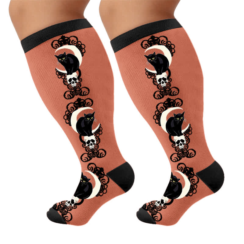 Plusock Plus Size Cat KneeHigh Compression Socks - image 7