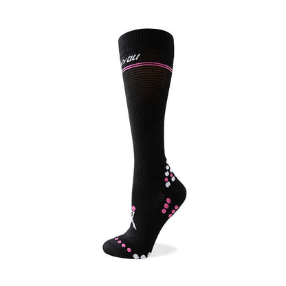 Plusock Waffle Mesh Knee High Compression Socks - Black - EU36-42(US3-8.5) - image 1