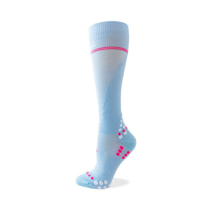 Plusock Waffle Mesh Knee High Compression Socks - Sky Blue - EU36-42(US3-8.5) - image 3