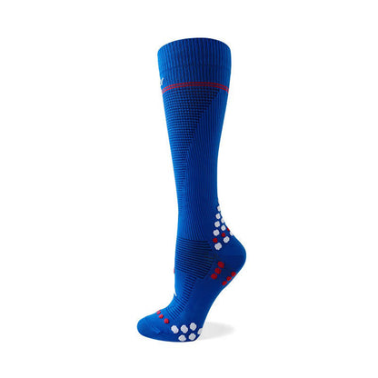 Plusock Waffle Mesh Knee High Compression Socks - Blue - EU36-42(US3-8.5) - image 5