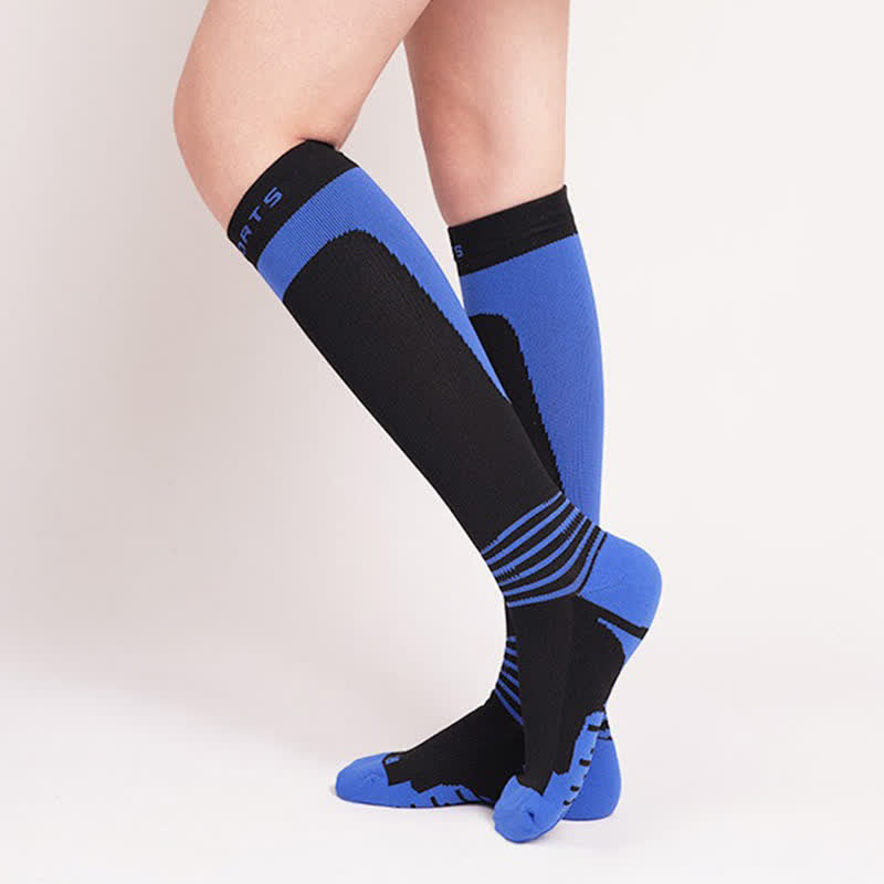 Plusock Gradient Striped Compression Socks - Black - S/M - image 5