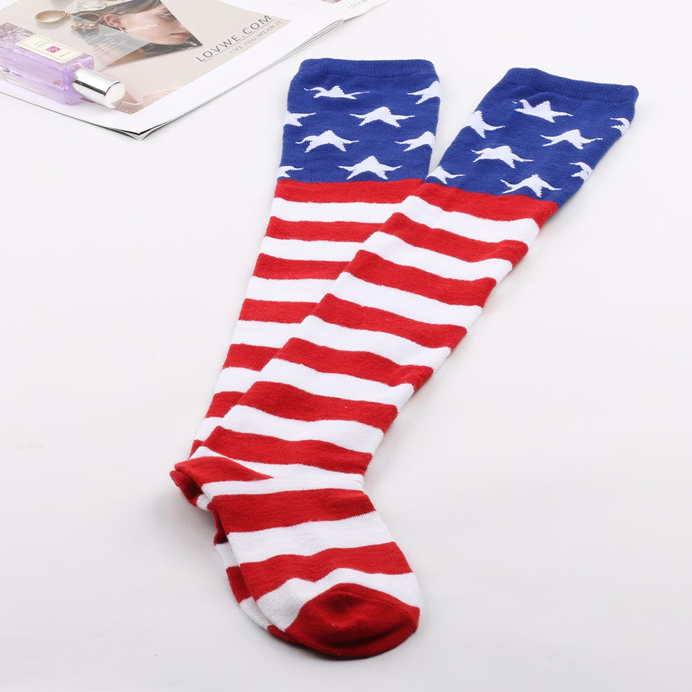 Plusock Star Stripe Thigh High Socks(3 Pairs) - image 8