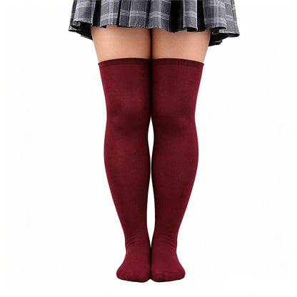 Plusock Casual Soft Thigh High Socks(6 Pairs) - image 1