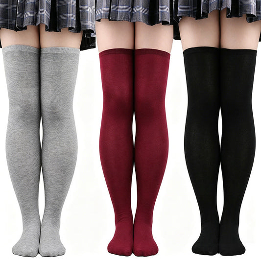 Plusock Casual Soft Thigh High Socks(6 Pairs) - image 0