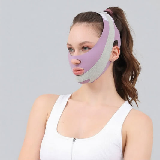 Plusock Dual-Sided V Elastic Firming Face Wrap - Purple - image 0