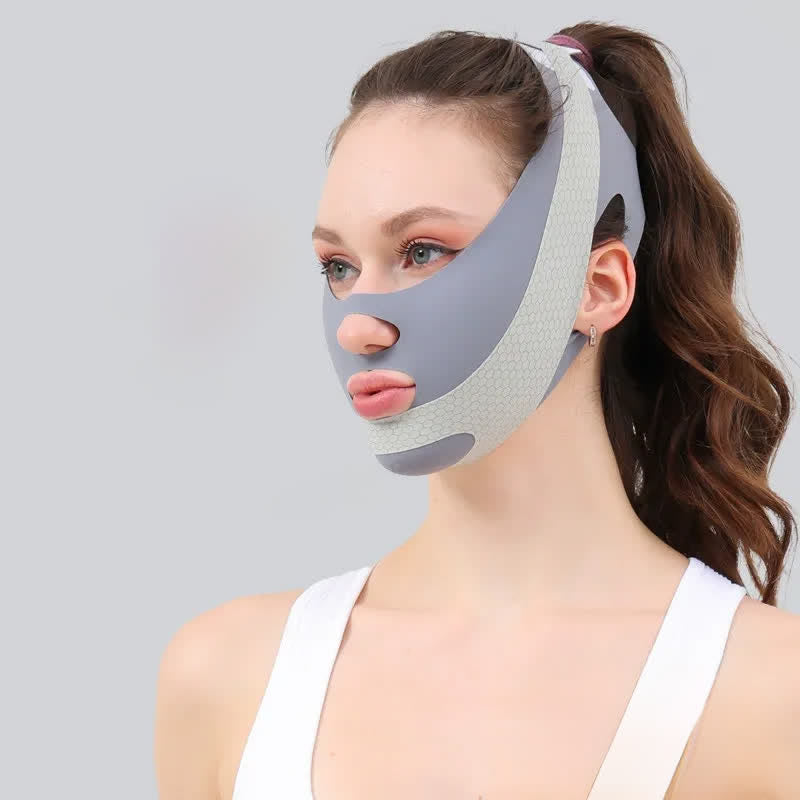 Plusock Dual-Sided V Elastic Firming Face Wrap - Grey - image 2