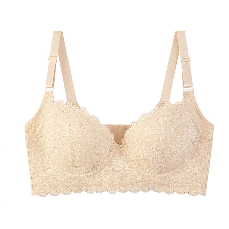 Plusock Elegant Lace Full Coverage Bras - Nude - 50 - F - image 5