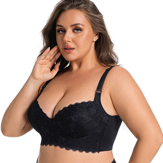Plusock Elegant Lace Full Coverage Bras - Black - 50 - F - image 0