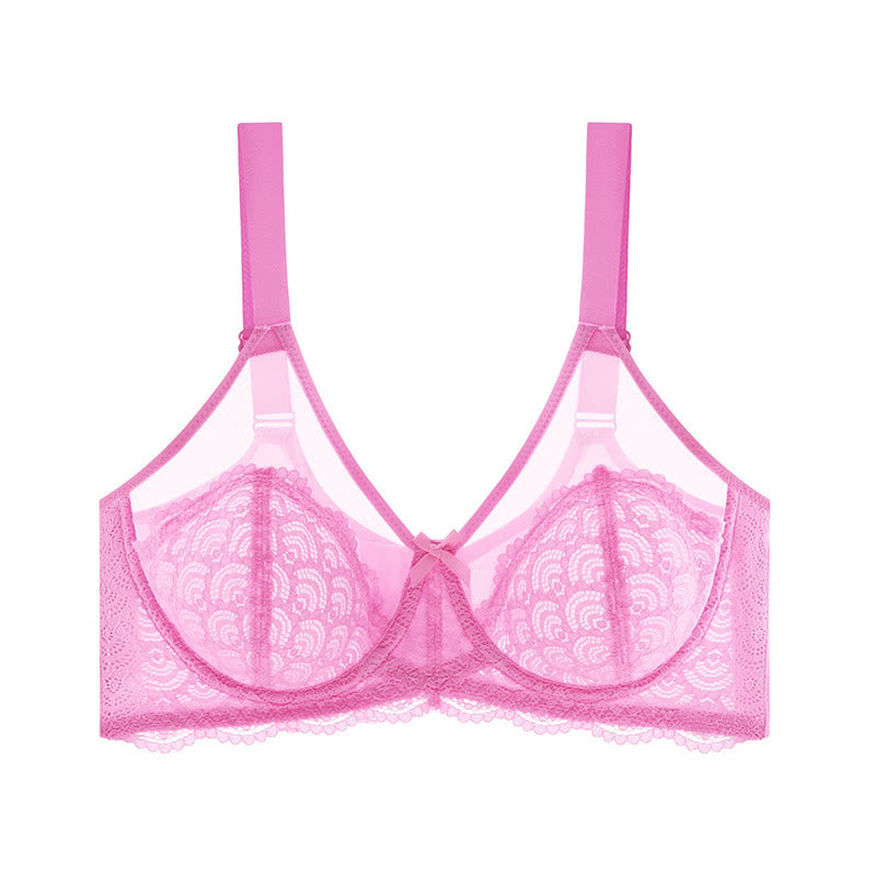 Plusock Supportive Lace Comfort Full Coverage Bra - Pink - 46 - F - image 7