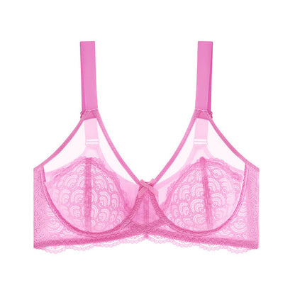 Plusock Supportive Lace Comfort Full Coverage Bra - Pink - 46 - F - image 7