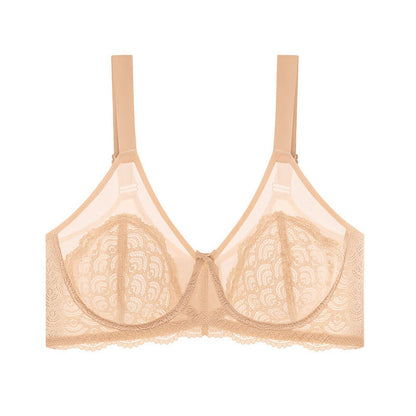 Plusock Supportive Lace Comfort Full Coverage Bra - Nude - 46 - F - image 6