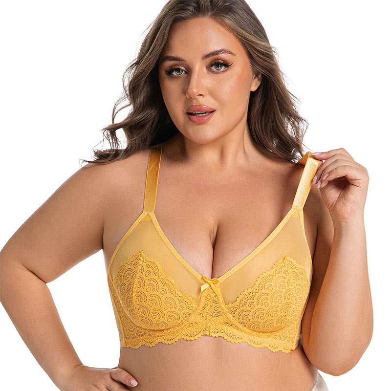 Plusock Supportive Lace Comfort Full Coverage Bra - image 1