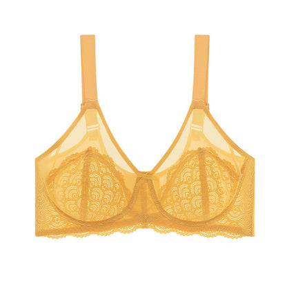 Plusock Supportive Lace Comfort Full Coverage Bra - Yellow - 46 - F - image 8