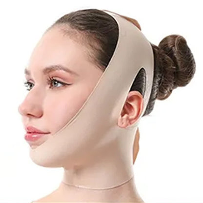 Plusock Skin Tone Elastic Extended Physical Firming Face Wrap - Nude - One Size - image 0