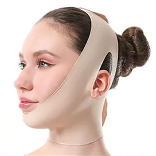 Plusock Skin Tone Elastic Extended Physical Firming Face Wrap - Nude - One Size - image 0