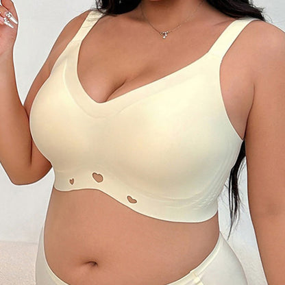 Plusock Soft Seamless V Neck Wireless Bra - image 1