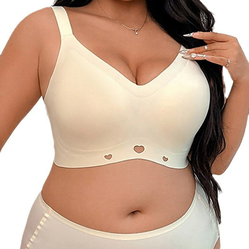 Plusock Soft Seamless V Neck Wireless Bra - image 2