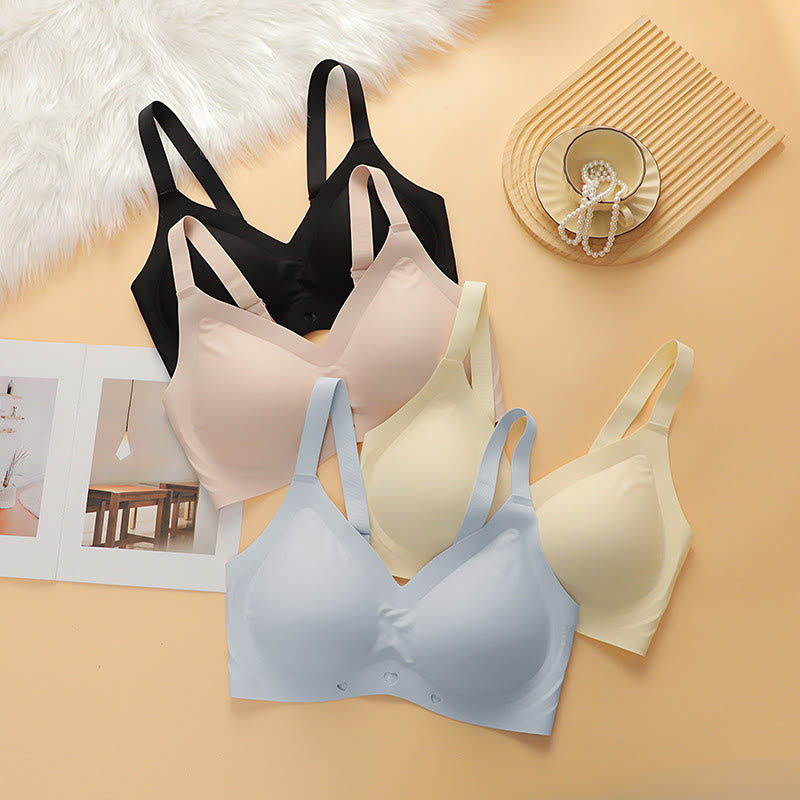 Plusock Soft Seamless V Neck Wireless Bra - image 8