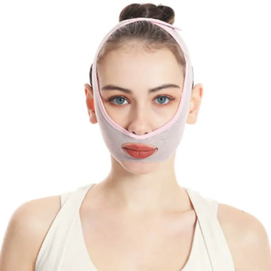 Plusock ComfortFit Elastic V Contour Masseter muscle Face Wrap - Pink - One Size - image 0