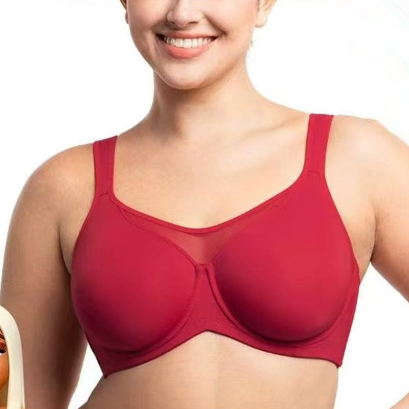 Plusock Natural Shaping Full Coverage Bra - Red - 46 - H - image 1
